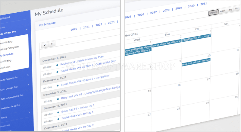 Scheduler and Calendar