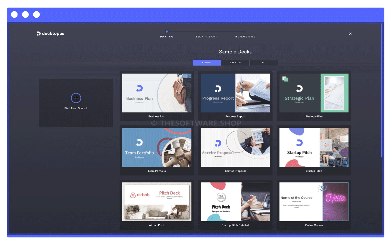 Decktopus Screenshot - Template
