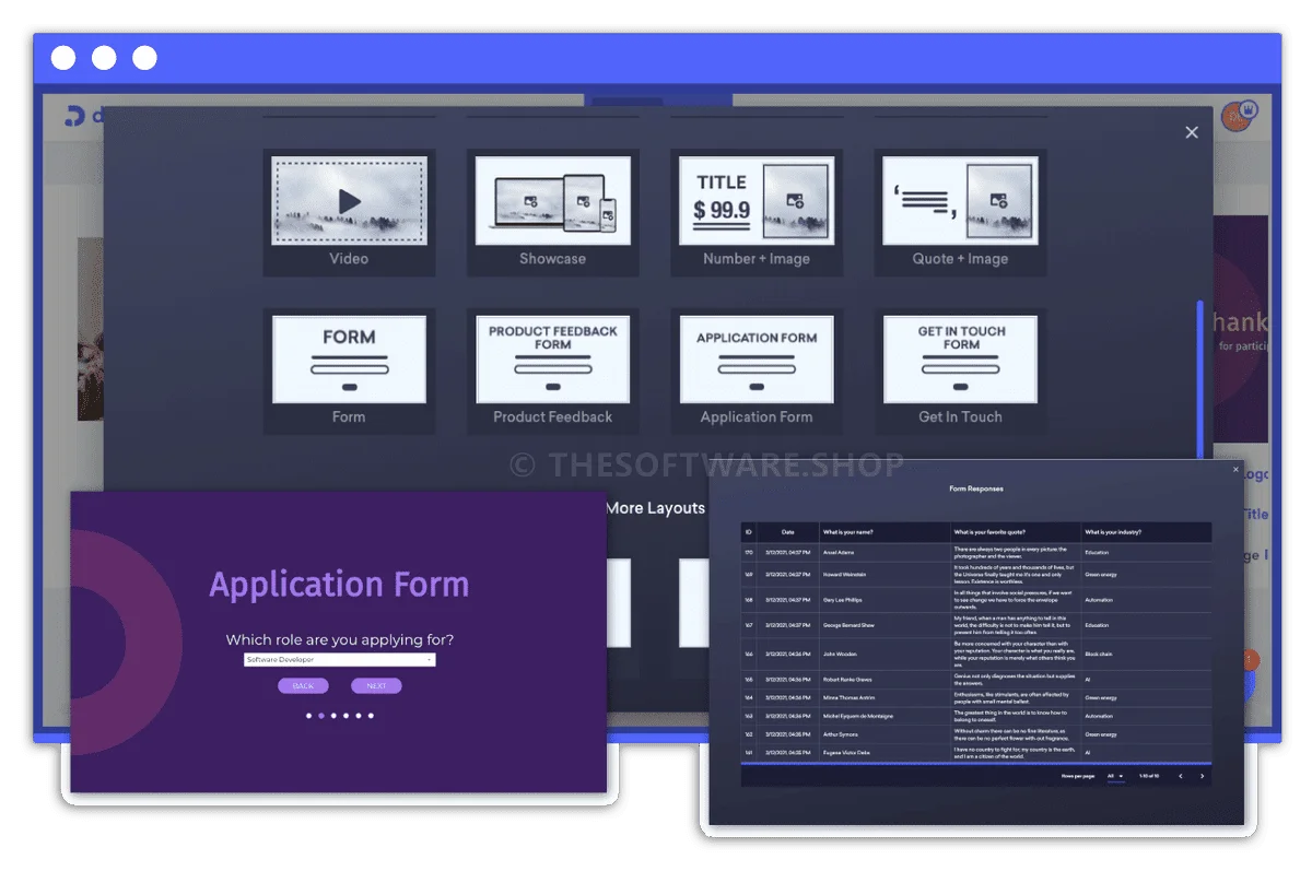 Decktopus Screenshot - form