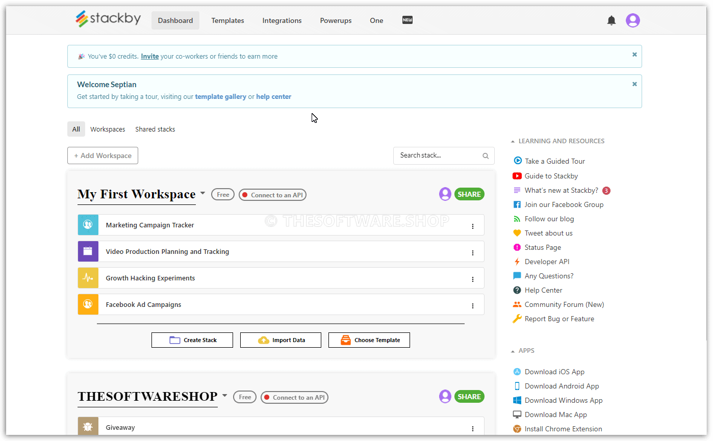 Stackby Dashboard