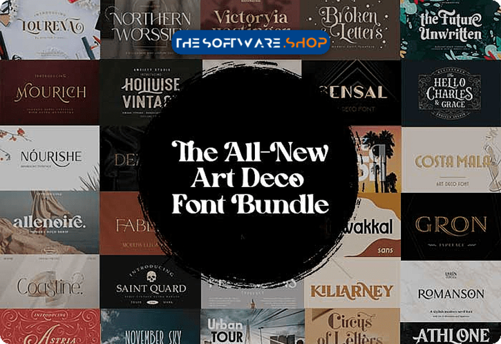 The All-New Art Deco Font Bundle Commercial License Discount Sale