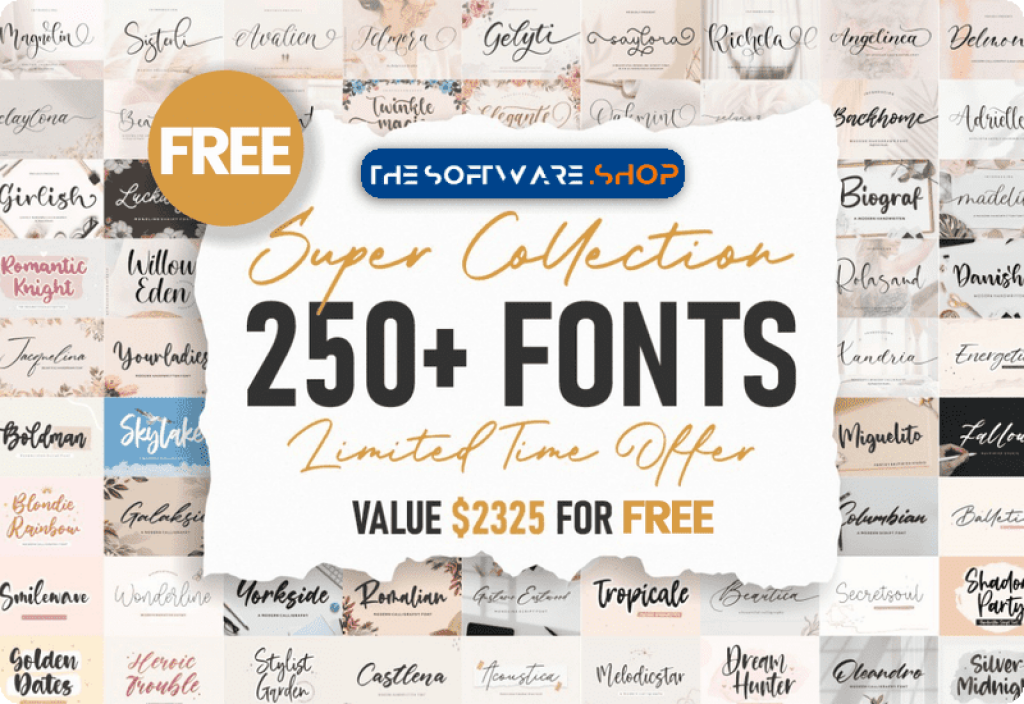 The Super Font Collection Bundle Commercial License Giveaway