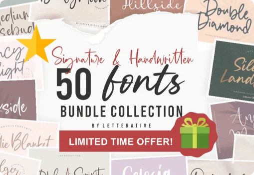 creative fabrica letterativestudio Signature & Handwritten Fonts Bundle