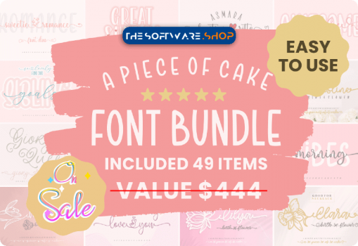 A Piece of Cake Font Bundle Discount Sale