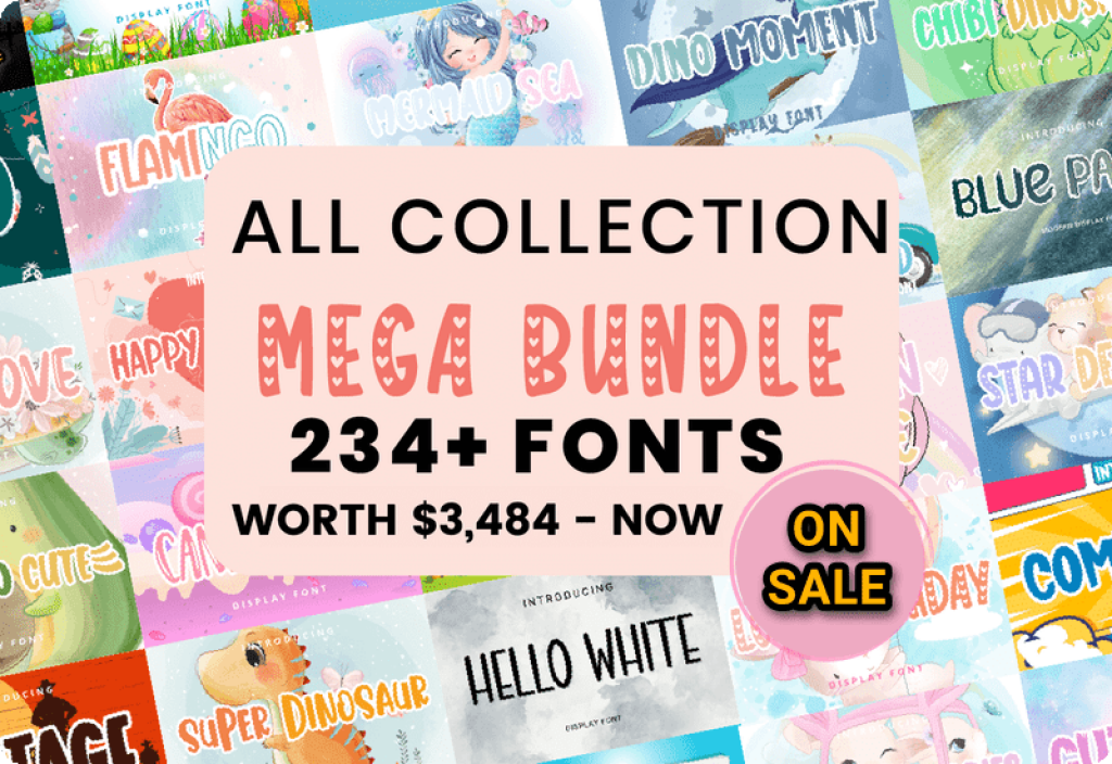 Creative Fabrica Mega Font Bundle by Planetz Studio