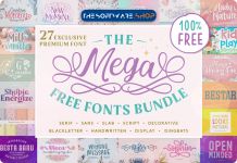 Creative Fabrica The Mega Free Fonts Bundle Giveaway