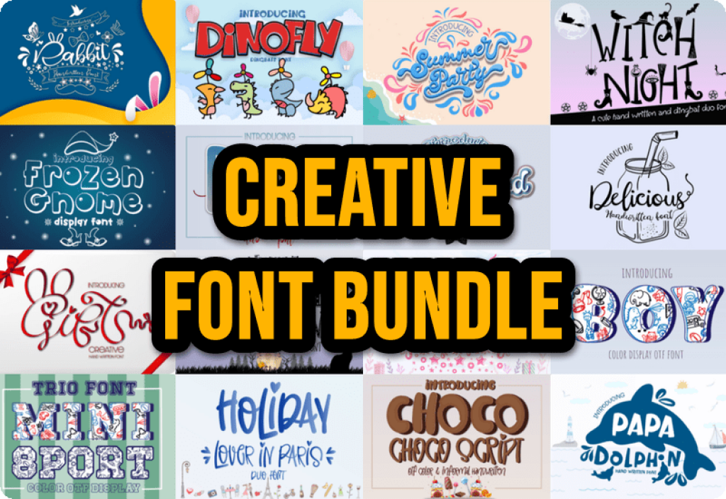 Creative Font Bundle Discount Sale