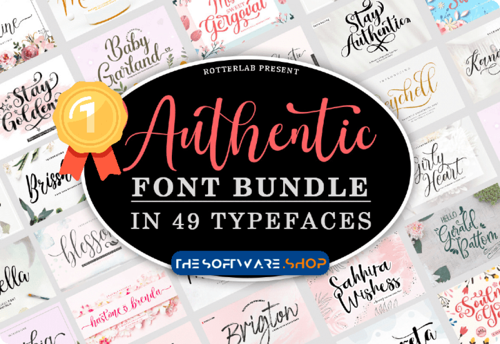 Authentic Font Bundle Discount Coupon Download Sale