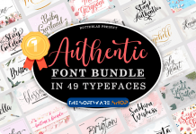 Authentic Font Bundle Discount Coupon Download Sale