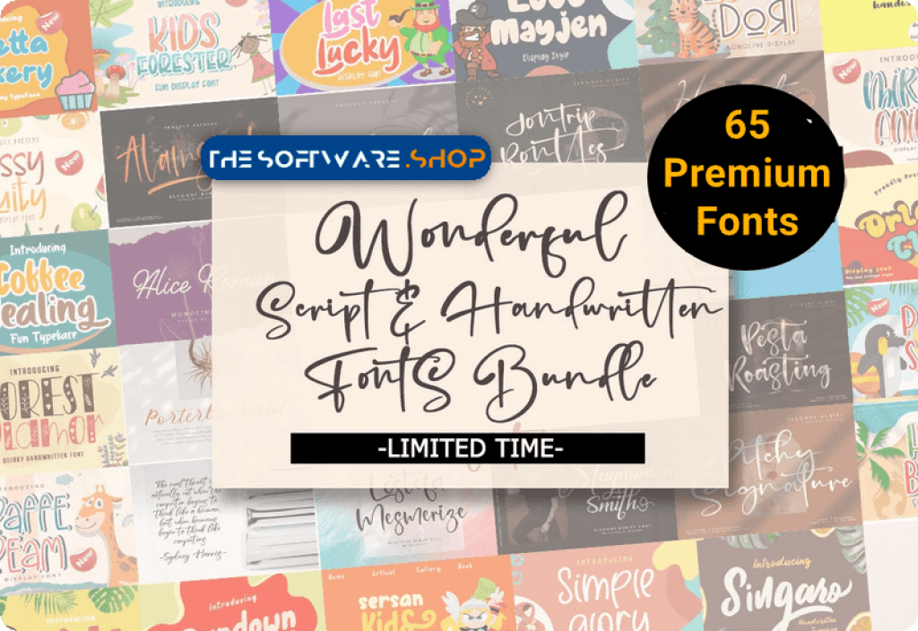 Script & Handwritten Fonts Bundle Discount Sale Freebie