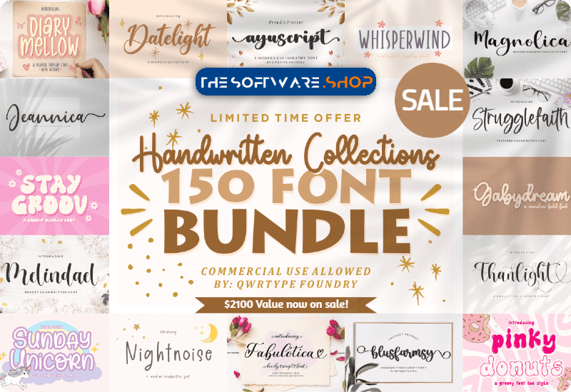 The Handwritten Collections Font Bundle Commercial License