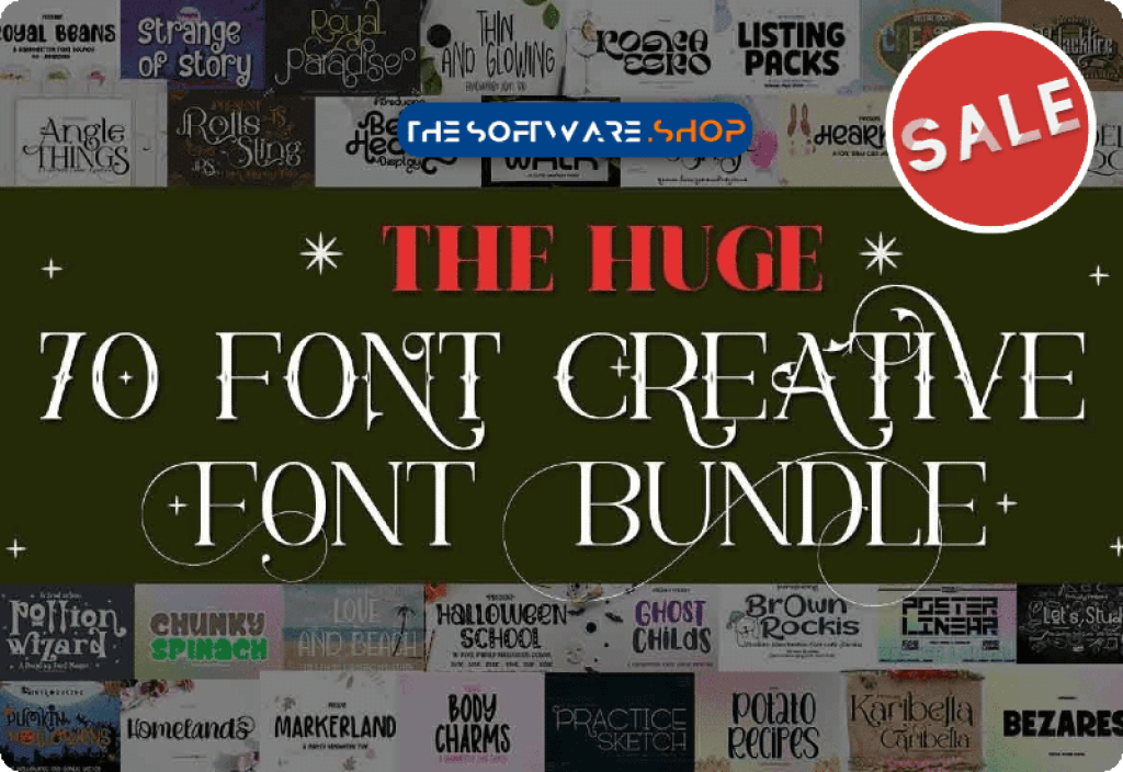 The Huge Creative Font Bundle Review Discount Sale Giveaway