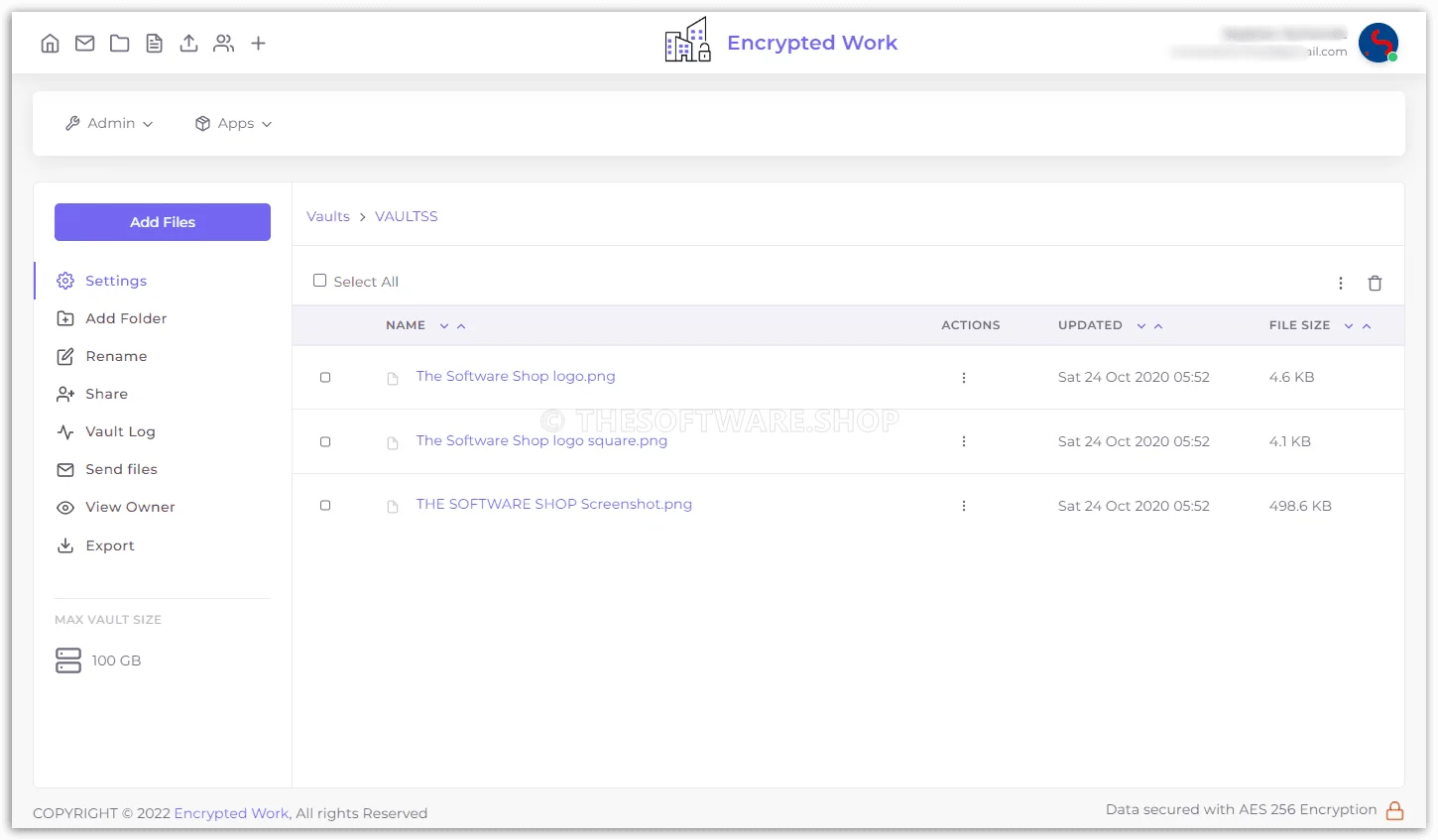 Encrypted Work - Encrypted Storage