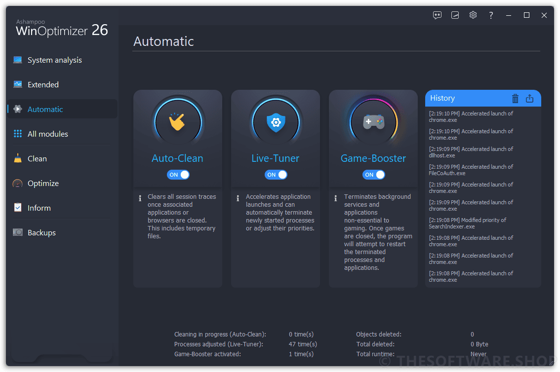 Ashampoo WinOptimizer 26 - Automatic