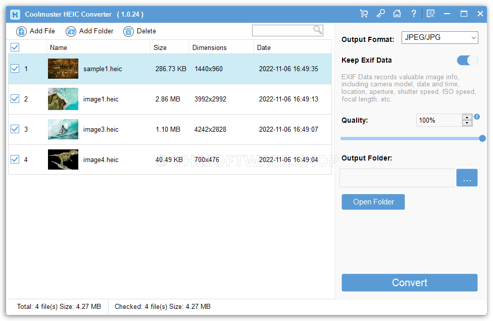 CoolMuster HEIC Converter Screenshot - Added Heic Files