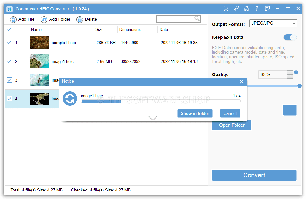 CoolMuster HEIC Converter Screenshot - Converting