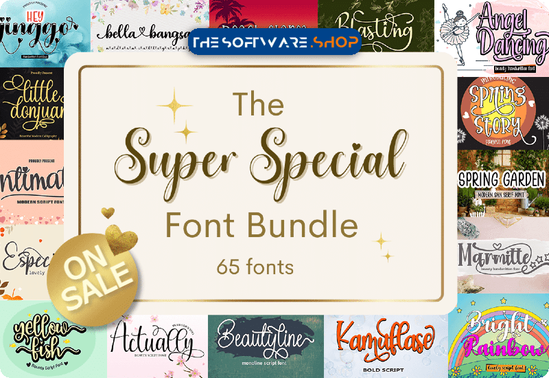 Creative Fabrica Super Special Font Bundle Discount Sale