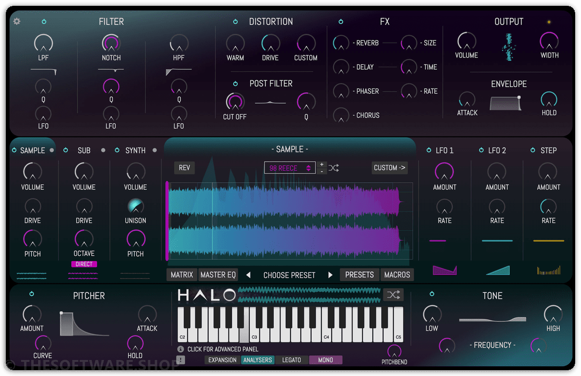 Halo Hybrid Synth Rompler Screenshot