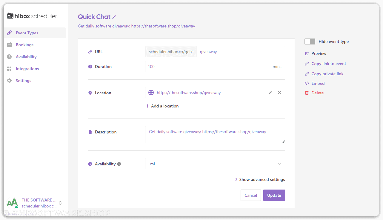 Hibox Scheduler Screenshot