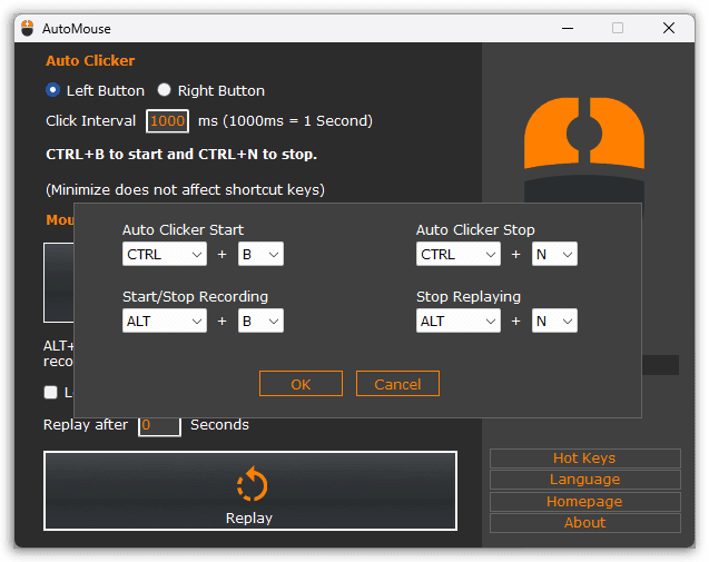 AutoMouse Pro HotKeys