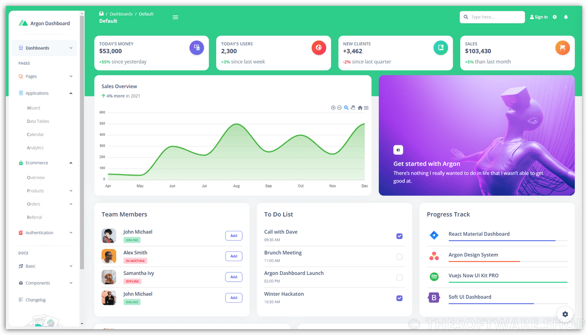 Nuxt Argon Dashboard 2 PRO Preview