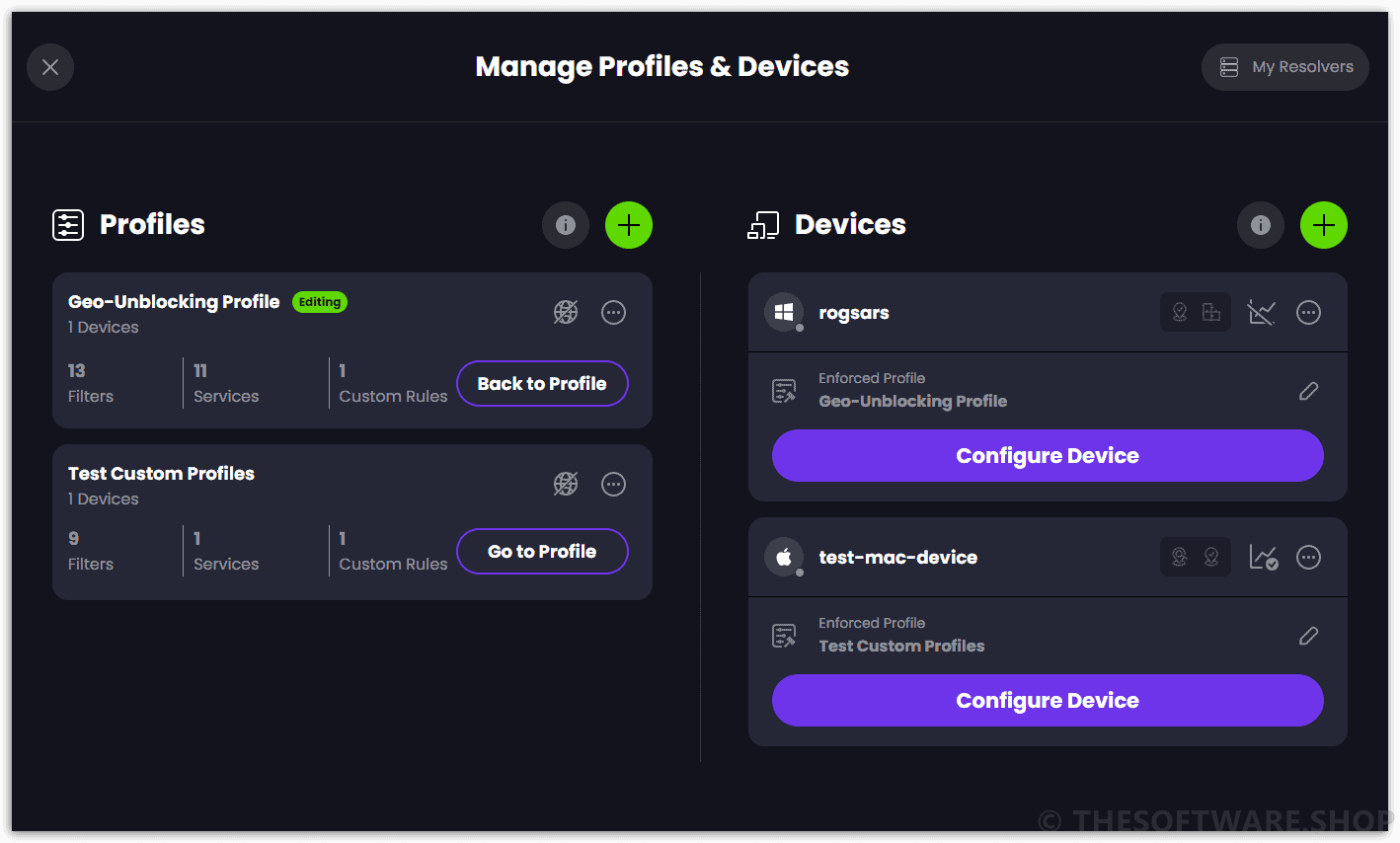 ControlD Manage Profiles and Devices