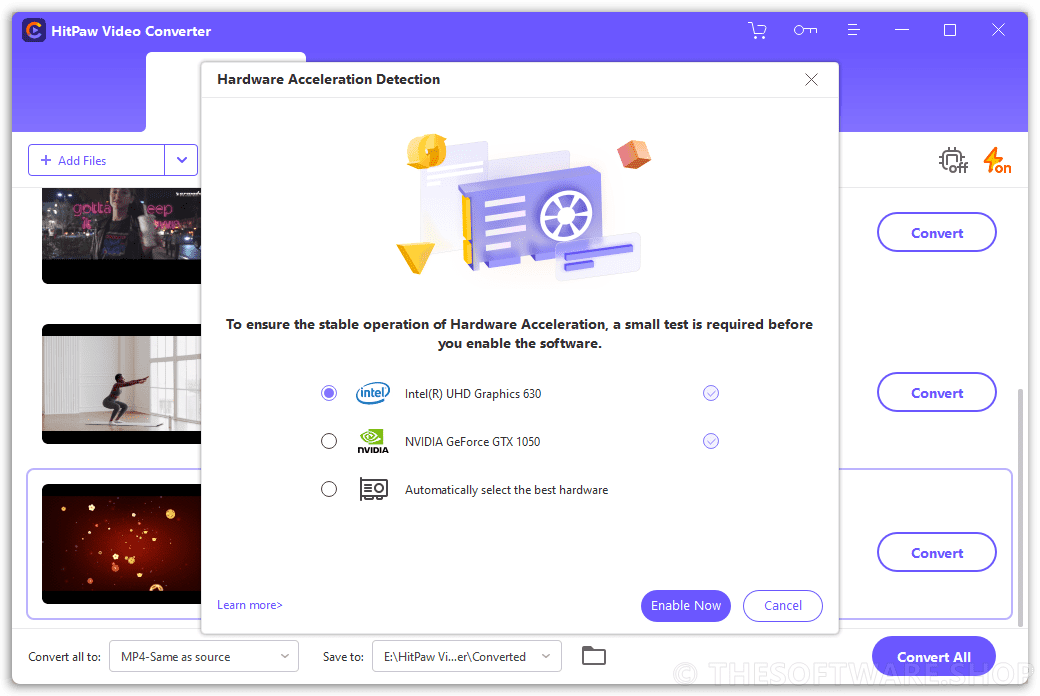 HitPaw Video Converter - Hardware Accelerations Detection