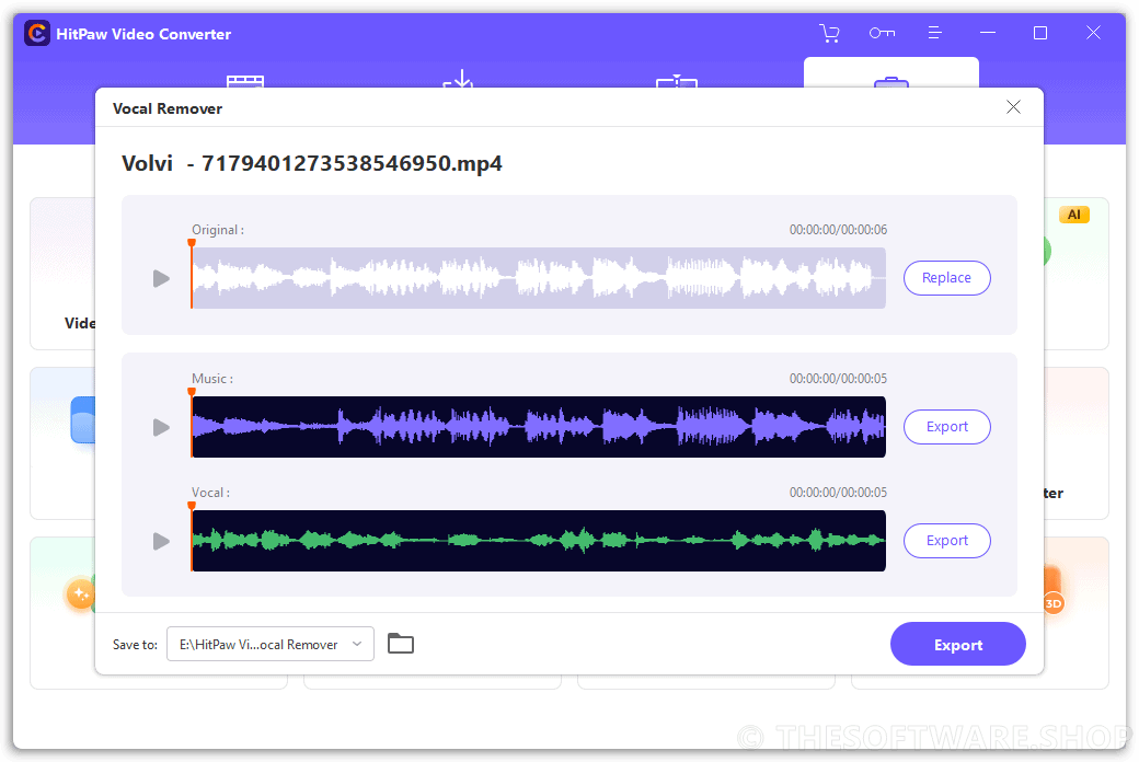 HitPaw Video Converter - Vocal Remover