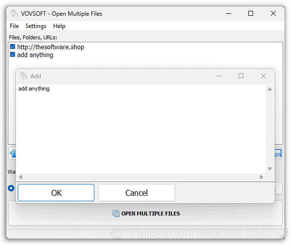 VOVSOFT Open Multiple Files Add Anything