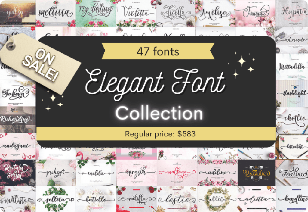 Elegant Font Collection Review Discount Deal Giveaway