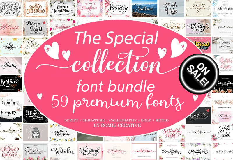 The Special Collection Font Bundle Discount Sale