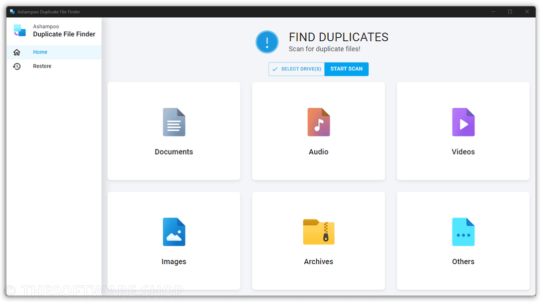 Ashampoo Duplicate File Finder Interface