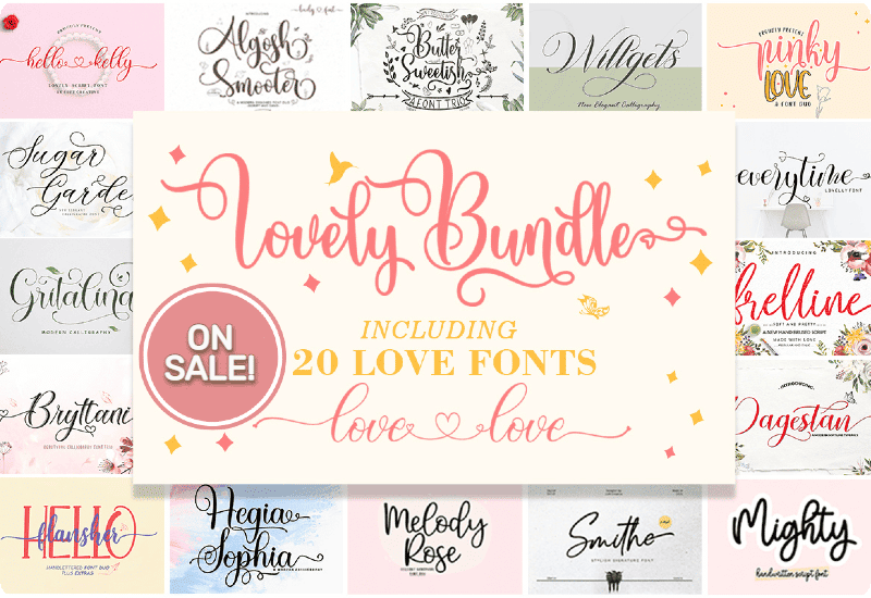 CF Lovely Font Bundle Review Discount Download Sale