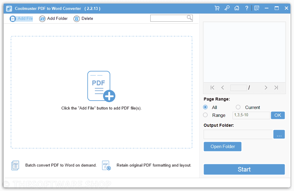 Coolmuster PDF to Word Converter Screenshot