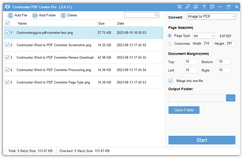 Coolmuster PDF Creator Pro - Added Files