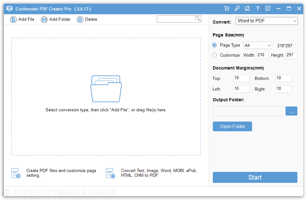 Coolmuster PDF Creator Pro Interface