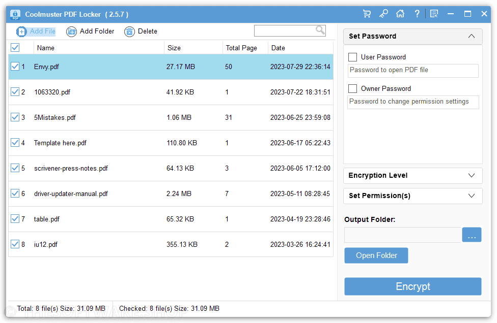 Coolmuster PDF Locker Set Password