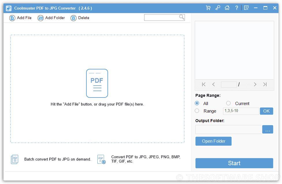 Coolmuster PDF to JPG Converter Screenshot