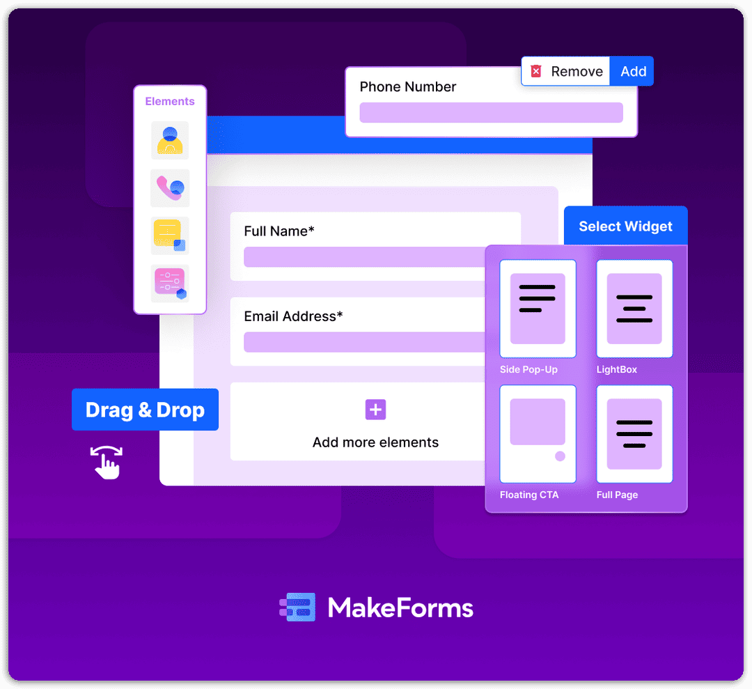 MakeForms Form Builder Features