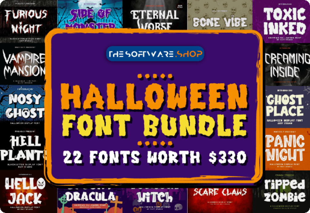 Creative Fabrica Perfect Halloween Font Bundle Discount Sale