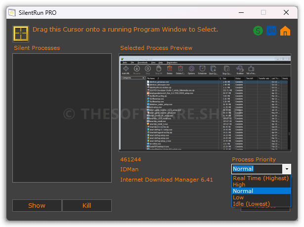 SilentRun Pro Process Priority