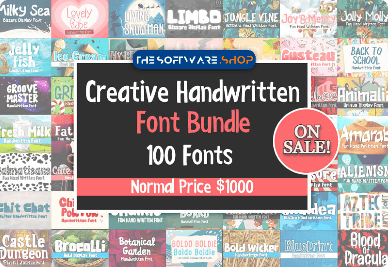 Creative Handwritten Fonts Bundle Discount Sale