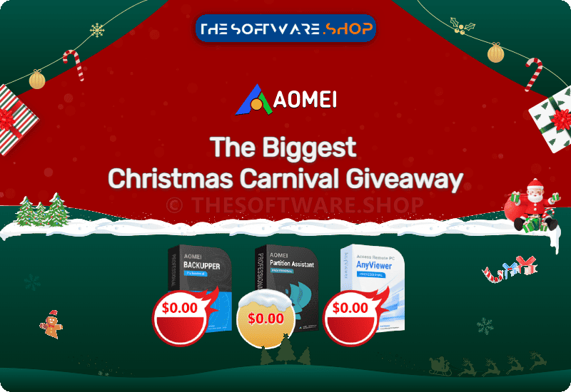 AOMEI Biggest Christmas Carnival Giveaway