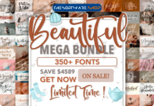 Beautiful Fonts Mega Bundle Discount Sale