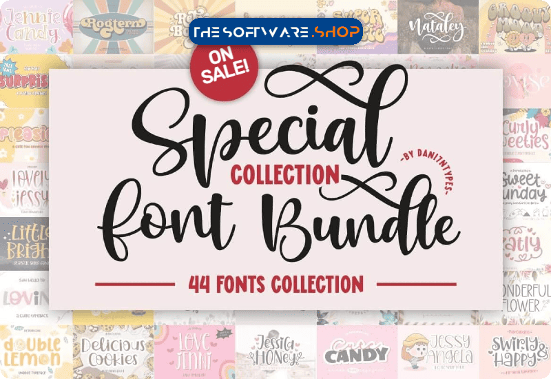 99% Off – Special Collection Font Bundle: 44 Premium Fonts with Commercial License