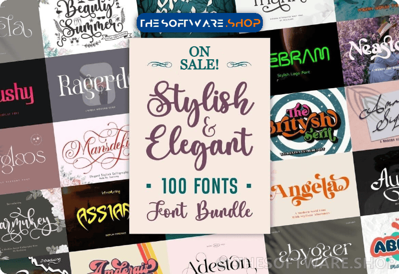 Creative Fabrica Stylish Elegant Font Bundle download sale