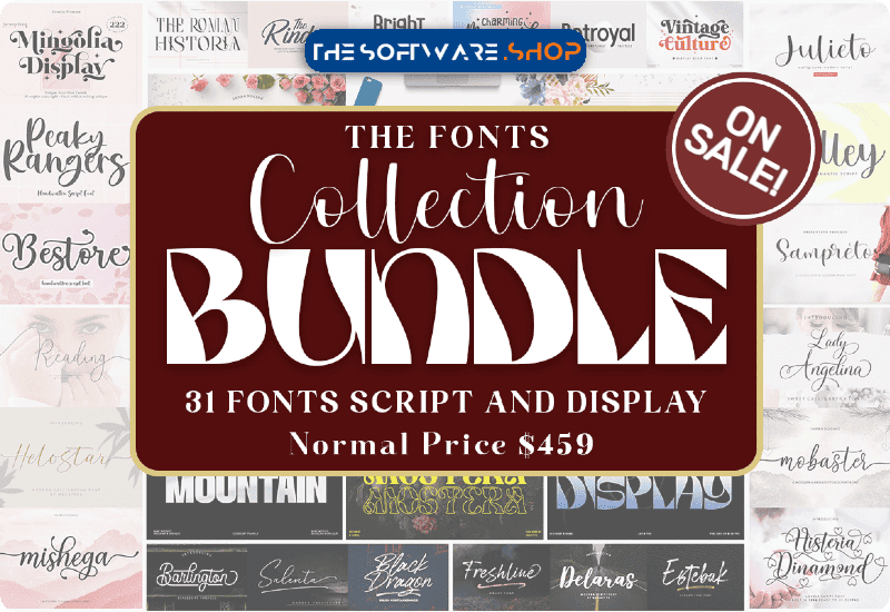 The Fonts Collection Bundle Sale Download