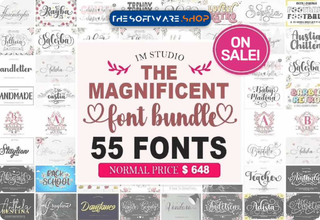 The Magnificent Font Bundle Discount Sale Download