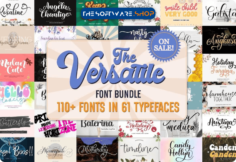 The Versatile Font Bundle Discount Sale Download