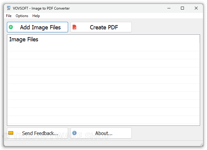 Vovsoft Image to PDF Converter - Screenshot